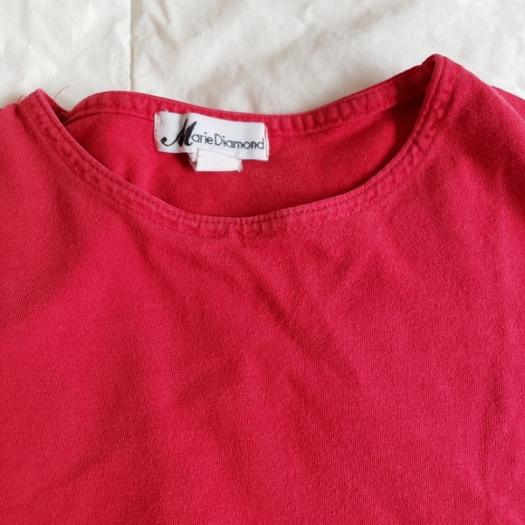 Women's Red Short Sleeve Shirt - Picture 3 of 3